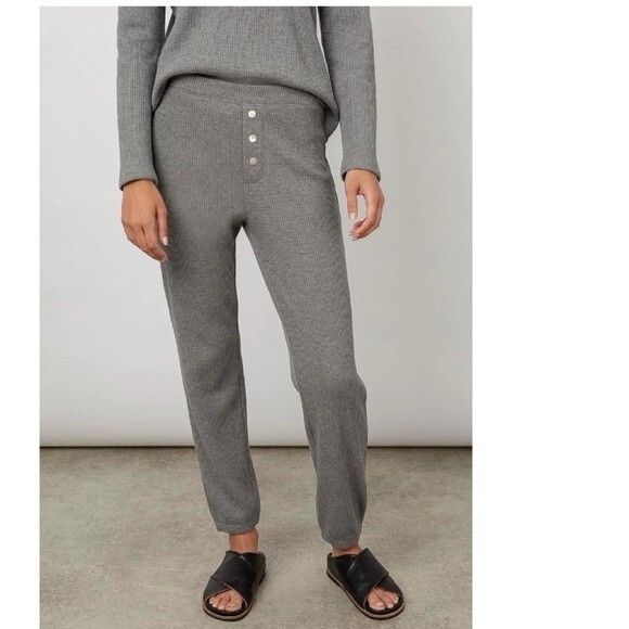 Rails Molly Waffle Knit Pant in Heather Grey XS NWOT - Picture 1 of 15